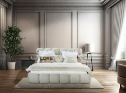 Polsterbett BALOON 180 x 200 cm weiß