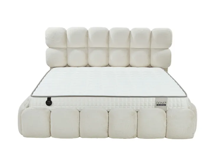 Polsterbett BALOON 180 x 200 cm weiß