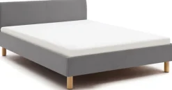 QUARTIER Polsterbett LENA 140 x 200 cm hellgrau