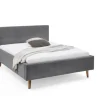 Polsterbett LINUS POSO 140 x 200 cm grau
