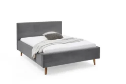 Polsterbett LINUS POSO 140 x 200 cm grau