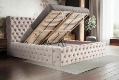 Polsterbett MATHÈO beige180 x 200cm