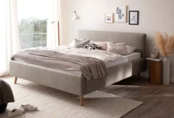 QUARTIER Polsterbett MATTIS 160 x 200 cm taupegrau