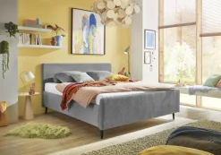 QUARTIER Polsterbett SALVADOR 180 x 200 cm silver