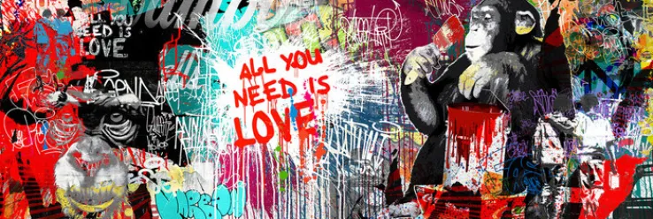 PRO ART Alu-Art Bild MONKEY DREAM 150 x 50 cm