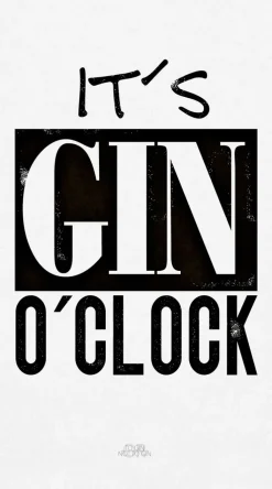 PRO ART Decopanel-Art Bild GIN O´CLOCK 15 x 27 cm schwarz/ weiß
