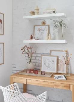 PRO ART Framed Art Bild LINE ART FACES III 33 x 33 cm