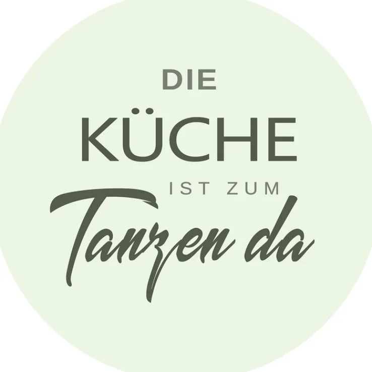 PRO ART Glas Art Bild KÜCHE ZUM TANZEN 20 cm Floatglas