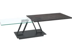 PURO Couchtisch BARCELONA 95(163) x 60 cm rostbraun