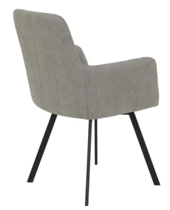 QUARTIER Armlehnstuhl LAURI 2er Set 57 x 60 x 89 cm Grau/Schwarz