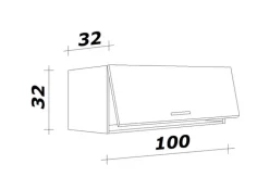 QUARTIER Hängeschrank MEGGIE 100 x 32 x 30 cm weiß