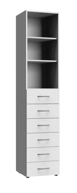 QUARTIER Regal MultiRaumKonzept 40 x 185 x 40 cm Alpinweiß