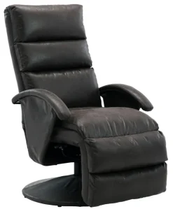 QUARTIER Relaxliege EMIL Lederlook Vintage schwarz