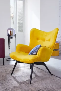 QUARTIER Relaxsessel VICKY VELVET gelb