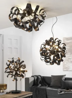 Retrofit Pendelleuchte CURLY IV 60 cm coffee