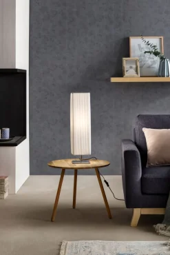 Retrofit Tischlampe eckig 60 cm weiß