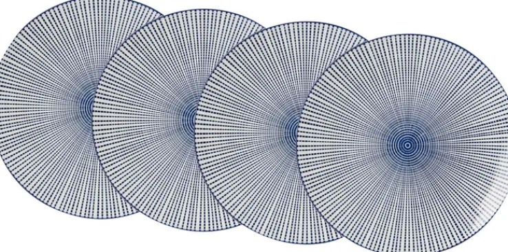 Ritzenhoff & Breker Dessertteller ROYAL MAKOTO 4er Set blau/ weiß