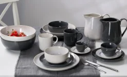 Ritzenhoff & Breker Espresso-Untertasse TOLEDO Steinzeug grau