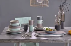 Ritzenhoff & Breker Espressotasse JASPER 6er Set grau/ weiß