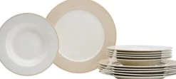 Ritzenhoff & Breker Tafelservice GEO 12-teilig Porzellan beige