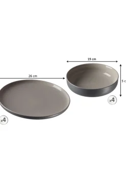 Ritzenhoff & Breker Tafelservice JASPER 8-teilig grau