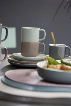 Ritzenhoff & Breker Untertasse JASPER 6er Set 11 cm taupebraun/ weiß