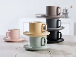 Ritzenhoff & Breker Untertasse JASPER 6er Set 11 cm taupebraun/ weiß