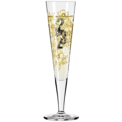 RITZENHOFF Champagnerglas BRILLIANTNACHT R. BOHNENBERG mit edlen Kristallen