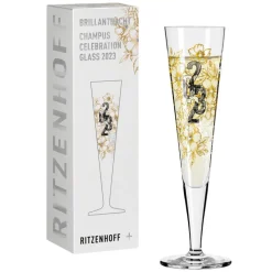 RITZENHOFF Champagnerglas BRILLIANTNACHT R. BOHNENBERG mit edlen Kristallen