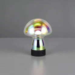 Reality RL RL Akku LED Tischlampe DOOLEY 18 cm klar irisierend