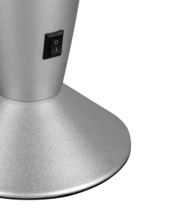 Reality RL RL Lavalampe VESUV, Metall/Glas/Wachs, Höhe 42 cm Alu-/Nickelfarbig/Rot/Transparent