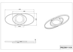 Reality RL RL LED Deckenlampe GALAXY titanfarbig