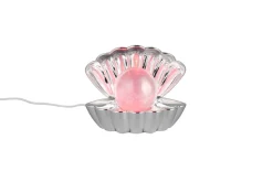 Reality RL RL LED Dekoleuchte SHELLY, Kunststoff, 17,5 x 14,5 x 12,5 cm Chromfarbig