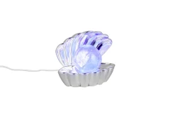 Reality RL RL LED Dekoleuchte SHELLY, Kunststoff, 17,5 x 14,5 x 12,5 cm Chromfarbig