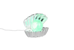 Reality RL RL LED Dekoleuchte SHELLY, Kunststoff, 17,5 x 14,5 x 12,5 cm Chromfarbig