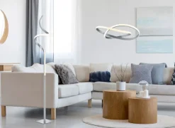 Reality RL RL LED Stehlampe COURSE nickelfarbig