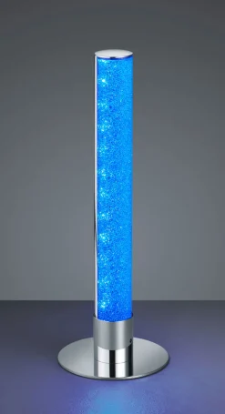 Reality RL RL LED Tischlampe LEIA mit Fernbedienung 40 cm Metall/Acryl chromfarbig/transparent