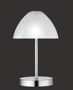 Reality RL RL LED Tischlampe QUEEN 24 cm Glas/Metall nickelfarbig