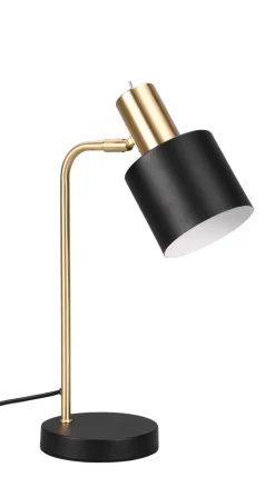 Reality RL RL Retrofit Tischlampe ADAM schwarz /messingfarbig