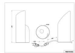 Reality RL RL Retrofit Tischlampe FRANK 1-flg 24 cm schwarz
