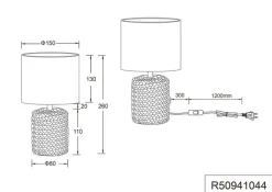 Reality RL RL Retrofit Tischlampe MALA 26 cm