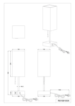 Reality RL RL Retrofit Tischlampe OLE 35 cm nickelfarbig /weiß