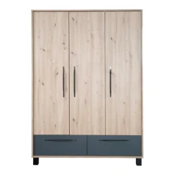 Kinder roba Baby-Kleiderschrank ARTESANA braun/ grau
