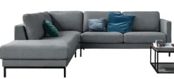 ROLF BENZ Ecksofa 274 x 277 cm EGO Stoffbezug Grau