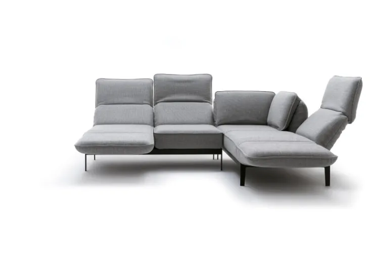 ROLF BENZ Ecksofa MERA 267 x 192 cm Stoffbezug signalgrau