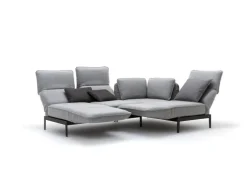 ROLF BENZ Ecksofa MERA 267 x 192 cm Stoffbezug signalgrau