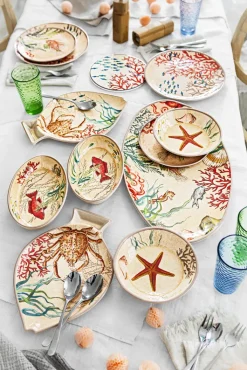 ROSE & TULIPANI Servierplatte oval SEA LIFE 2er Set