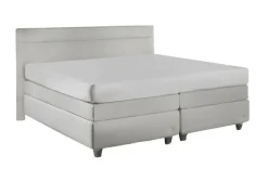 ruf Boxspringbett BELVEDI 180 x 200 cm hellgrau