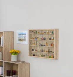 Sammlervitrine FABIO 80x60x9,5 cm Dekor Sonoma-Eiche