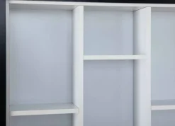 Sammlervitrine LENNY 66,5x66,5x13,7 cm Schwarz/Weiß